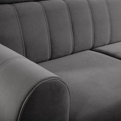 Rohová sedačka s úložným priestorom LAKEWAY MINI - šedá, ľavý roh