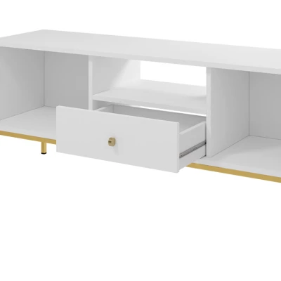 Nábytok do obývacej izby PANRUP 1 - biela / zlatá