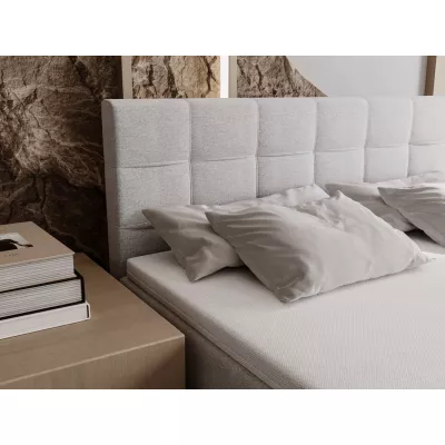 Čalúnená posteľ 140x200 ELSIE 1 s úložným priestorom - biela