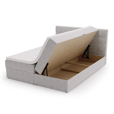 Čalúnená posteľ 140x200 ELSIE 1 s úložným priestorom - biela