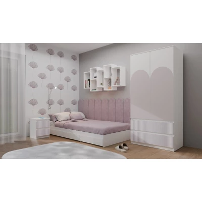Nočný stolík do detskej izby DUSTER - biely / ružový