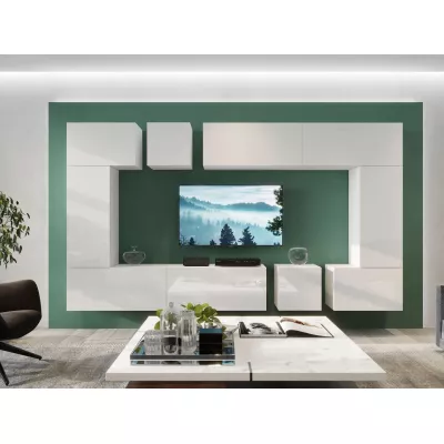 Moderná obývacia stena BRADT 71 - biela / lesklá biela