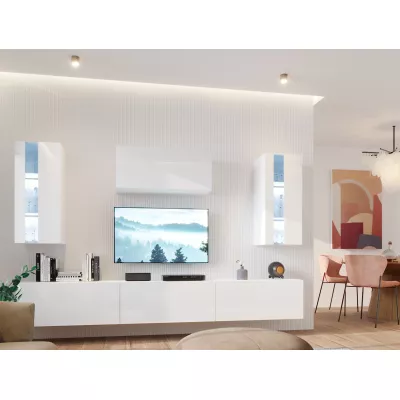 Moderná obývacia stena BRADT 66 - biela / lesklá biela
