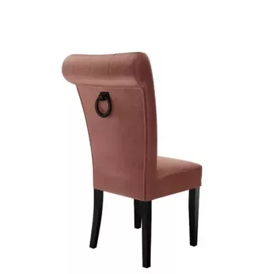 Luxusná jedálenská stolička NOSSEN 3 - čierna / ružová / čierne klopadlo