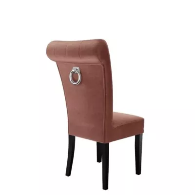 Luxusná jedálenská stolička NOSSEN 3 - čierna / ružová / chrómované klopadlo