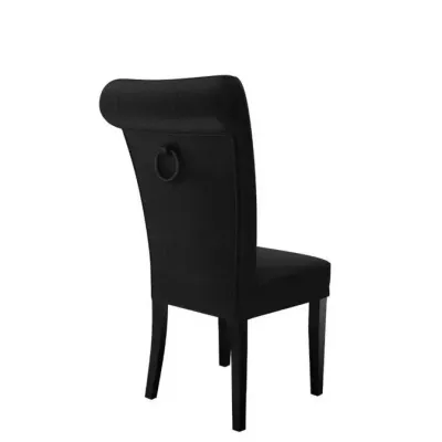 Luxusná jedálenská stolička NOSSEN 3 - čierna / čierne klopadlo