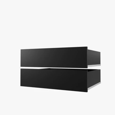Set 2 šuplíkov do skrine 120-200 cm UNIS - čierny