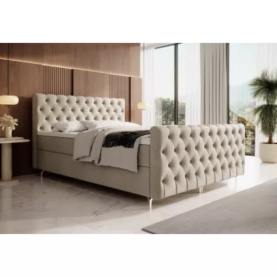 Čalúnená posteľ 180x200 ADRIA COMFORT PLUS s úložným priestorom - béžová