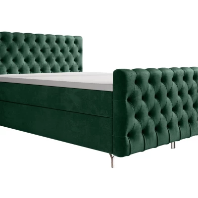 Čalúnená posteľ 120x200 ADRIA PLUS s úložným priestorom - zelená
