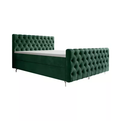Čalúnená posteľ 140x200 ADRIA COMFORT PLUS s úložným priestorom - zelená