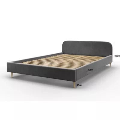Čalúnená posteľ s úložným priestorom LETICIA 2 - 140x200, modrá