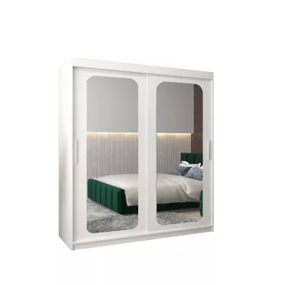 Zrkadlová skriňa DONICELA 2 - 180 cm, biela