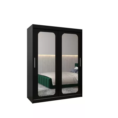 Zrkadlová skriňa DONICELA 2 - 150 cm, čierna