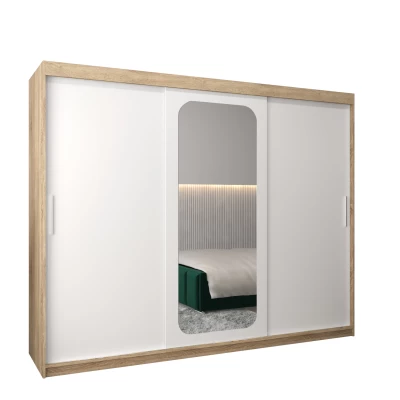 Zrkadlová skriňa DONICELA 1 - 250 cm, sonoma / biela