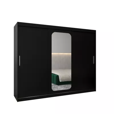 Zrkadlová skriňa DONICELA 1 - 250 cm, čierna