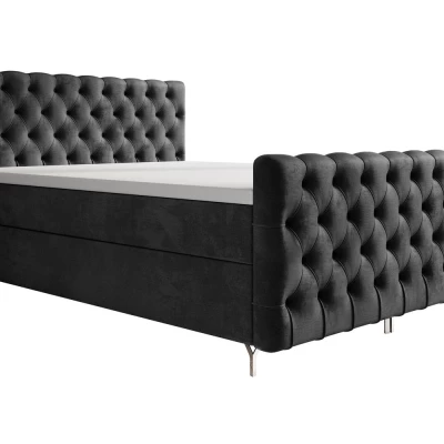 Čalúnená posteľ 160x200 ADRIA PLUS s úložným priestorom - svetlo grafitová