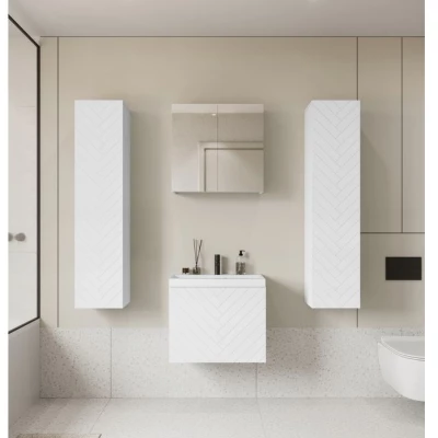 Kúpeľňový set so zrkadlom IZORIA XL 1 - biela + umývadlo ZDARMA