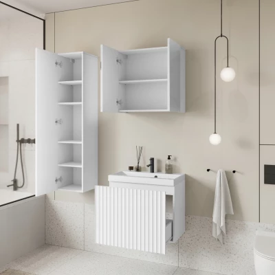 Kúpeľňová zostava so zrkadlom IZORIA 2 - biela + umývadlo ZDARMA
