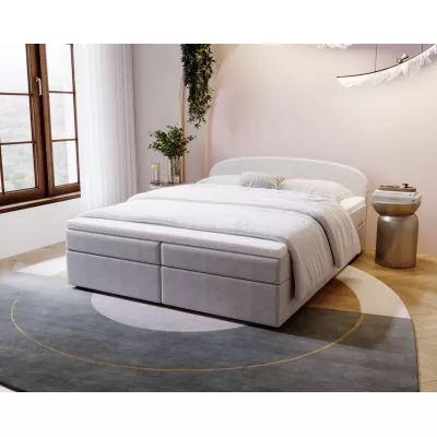 Čalúnená posteľ 180x200 KIRSTEN 2 s úložným priestorom - svetlo šedá