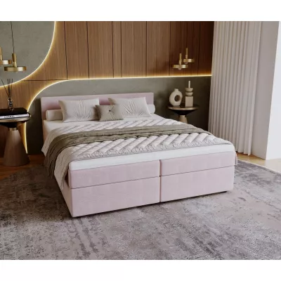 Čalúnená posteľ 180x200 SUVI 2 s úložným priestorom - ružová