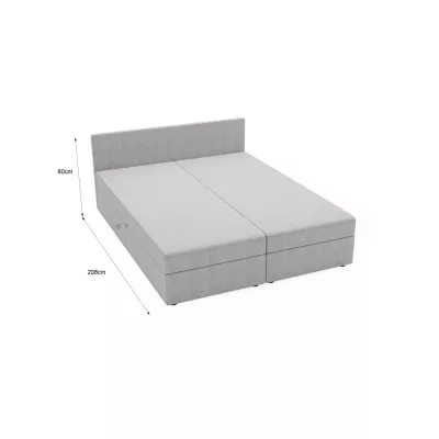 Čalúnená posteľ 160x200 SUVI 2 s úložným priestorom - svetlo šedá