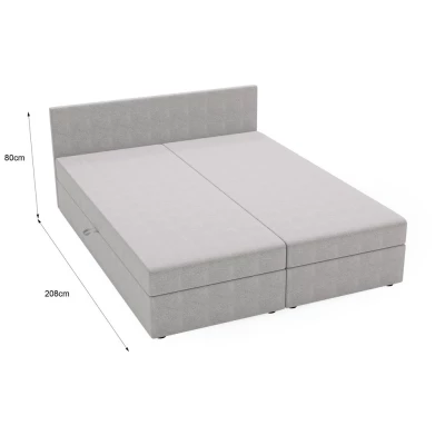 Čalúnená posteľ 180x200 SUVI 1 s úložným priestorom - béžová