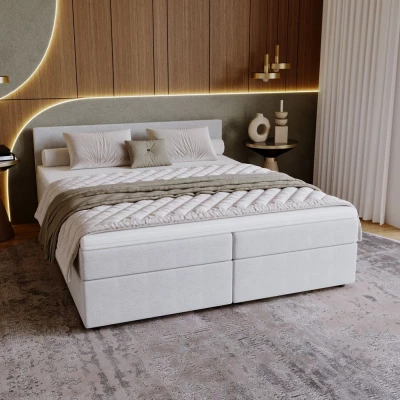 Čalúnená posteľ 140x200 SUVI 1 s úložným priestorom - svetlo šedá
