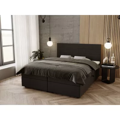 Manželská posteľ 160x200 ZOE 2 s úložným priestorom - tmavo šedá