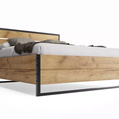 Manželská posteľ 180x200 BEATRICE s matracom - dub