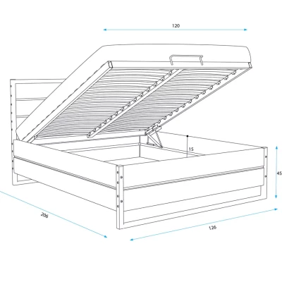 Jednolôžková posteľ 120x200 BEATRICE - dub