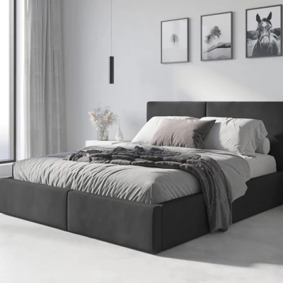 Manželská posteľ 180x200 JOSKA s matracom - grafit