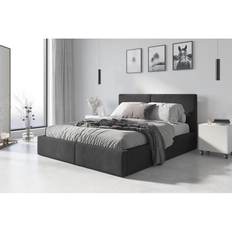Manželská posteľ 140x200 JOSKA s matracom - grafit