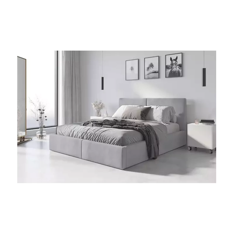 Manželská posteľ 140x200 JOSKA s matracom - popolavá