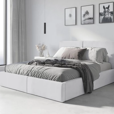 Jednolôžková posteľ 120x200 JOSKA s matracom - biela