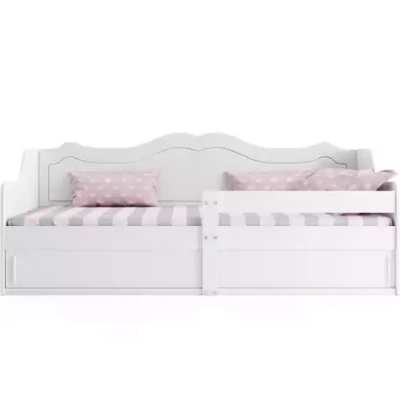 Detská posteľ 80x160 LARISA s matracom a dvierkami - biela