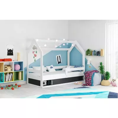 Detská posteľ 80x160 BASILE s dvierkami - biela