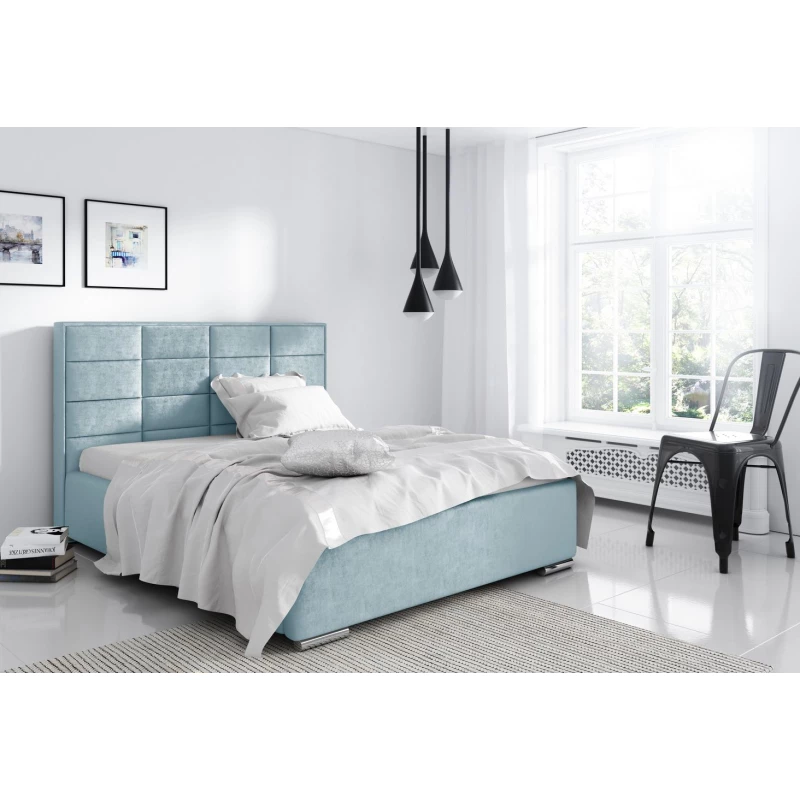 Manželská posteľ 200x200 CAFFARA - modrá