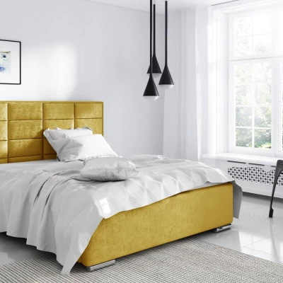 Manželská posteľ 180x200 CAFFARA - žltá