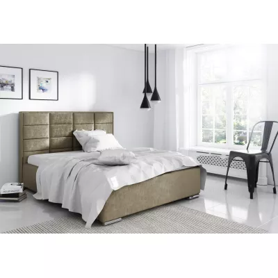Jednolôžková posteľ 120x200 CAFFARA - svetlo hnedá
