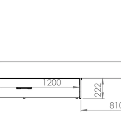 Jednolôžková posteľ 90x200 SABEL s úložným priestorom - čierna / dub craft zlatý