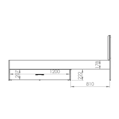 Jednolôžková posteľ 90x200 SABEL s úložným priestorom - čierna / dub craft zlatý