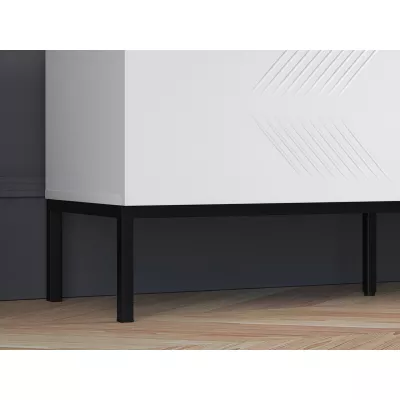 Televízny stolík ADELE 3 - biely / čierny