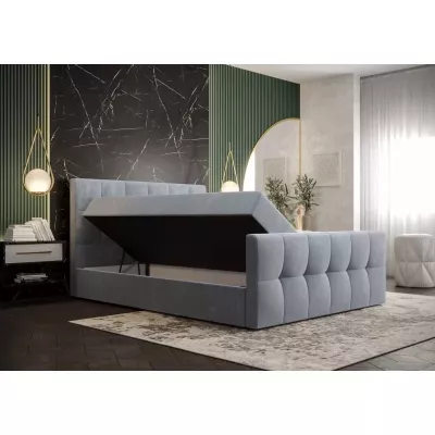 Elegantná manželská posteľ ELIONE - 160x200, tmavo šedá