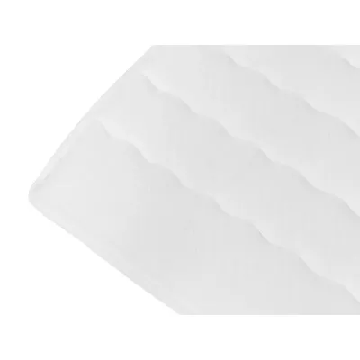 Boxspringová jednolôžková posteľ 80x200 PORFIRO 1 - biela ekokoža / čierna, ľavé prevedenie + topper ZDARMA