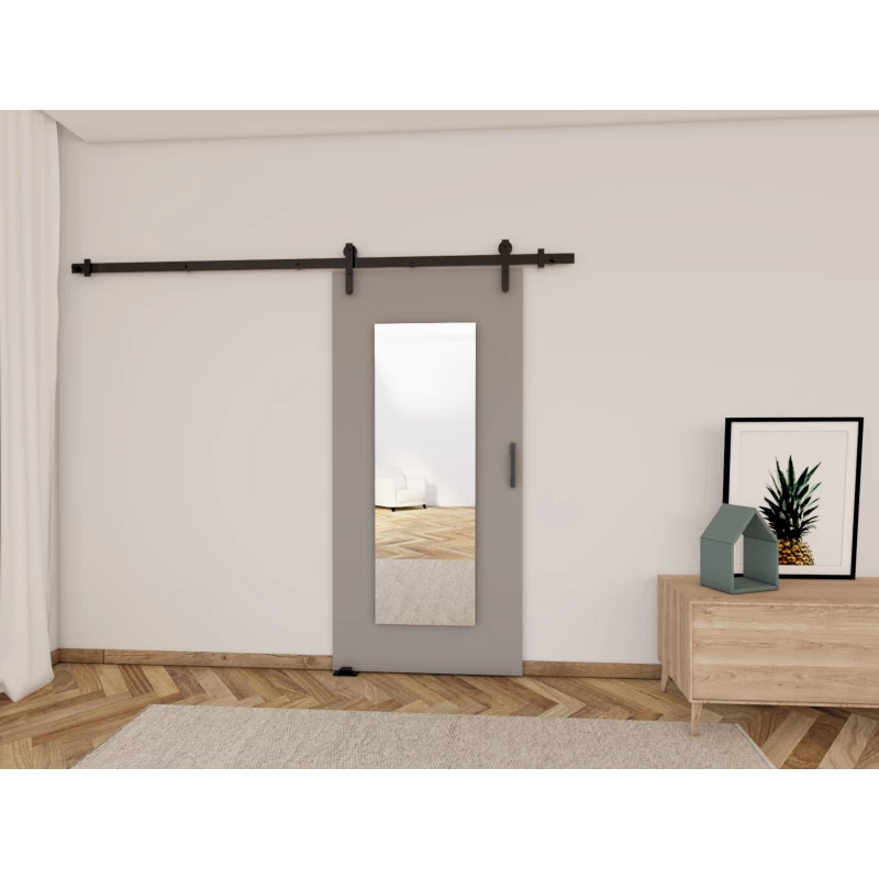 Posuvné dvere so zrkadlom BUSHLAND 9 - 106 cm, šedé