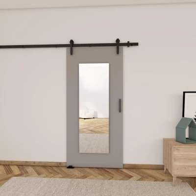 Posuvné dvere so zrkadlom BUSHLAND 9 - 96 cm, šedé