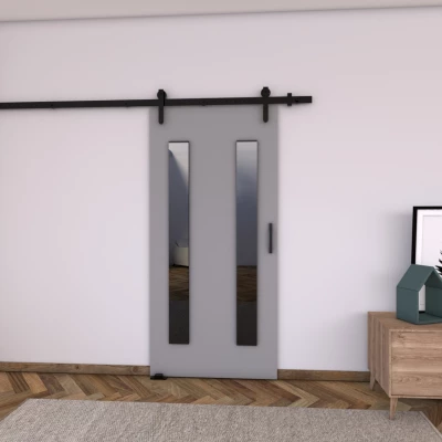 Posuvné dvere BUSHLAND 8 - 106 cm, šedé