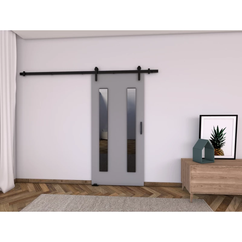 Posuvné dvere BUSHLAND 8 - 96 cm, šedé