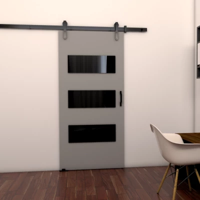 Posuvné dvere na stenu BUSHLAND 5 - 106 cm, šedé