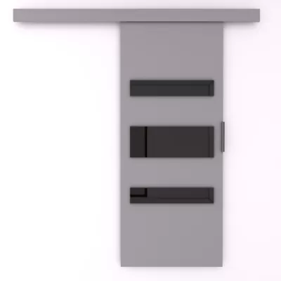 Posuvné dvere BARRET 4 - 76 cm, šedé